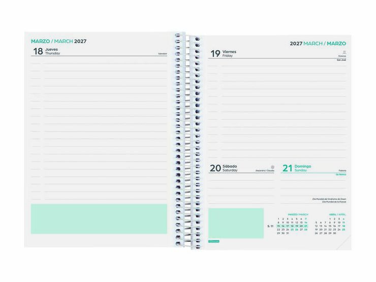 Agenda Escolar Secund&agrave;ria | 1/4 Dia per P&agrave;gina, Castell&agrave; (2026-2027) &ndash; Fiori