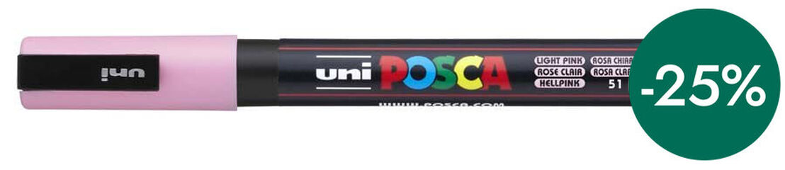 Rotulador Posca PC-3M 0,9-1,3mm rosa claro