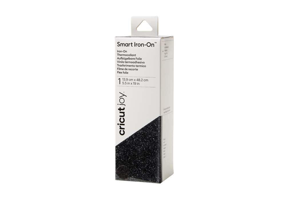 Joy Smart Iron-On 14x48cm negre glitter