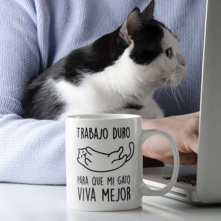 Tassa ''Trabajo duro'' blanco