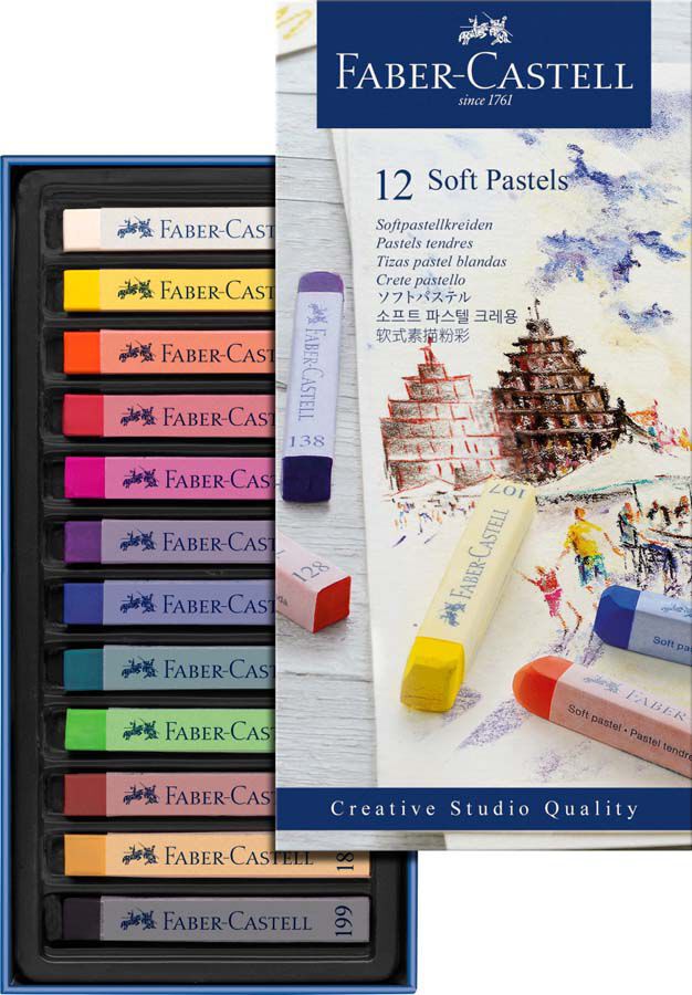 Pasteles blandos Faber-Castell 12 colores
