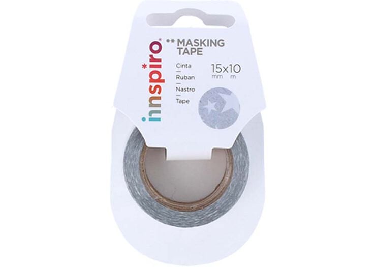 Cinta Washi Tape Innspiro Estrellas plata
