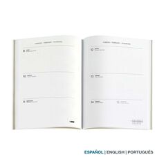 Agenda Miquelrius 14x19 sem/vista mult 2026 Basic gris