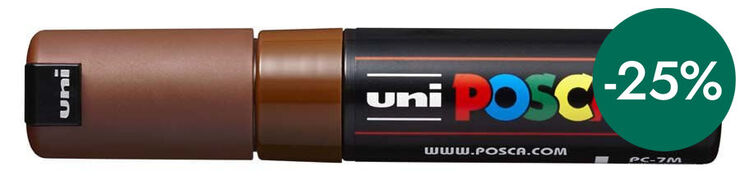 Rotulador Posca PC-7M 4,5-5,5mm marrón