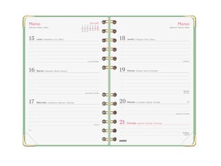 Agenda Finocam Alma Setmana Vista Horitzontal 2027 Castell&agrave; Verd
