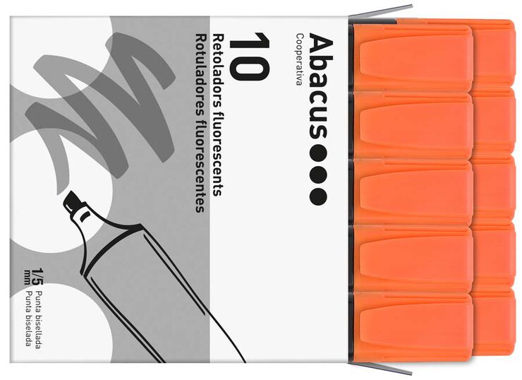 Marcador fluorescent Abacus Taronja 10 U