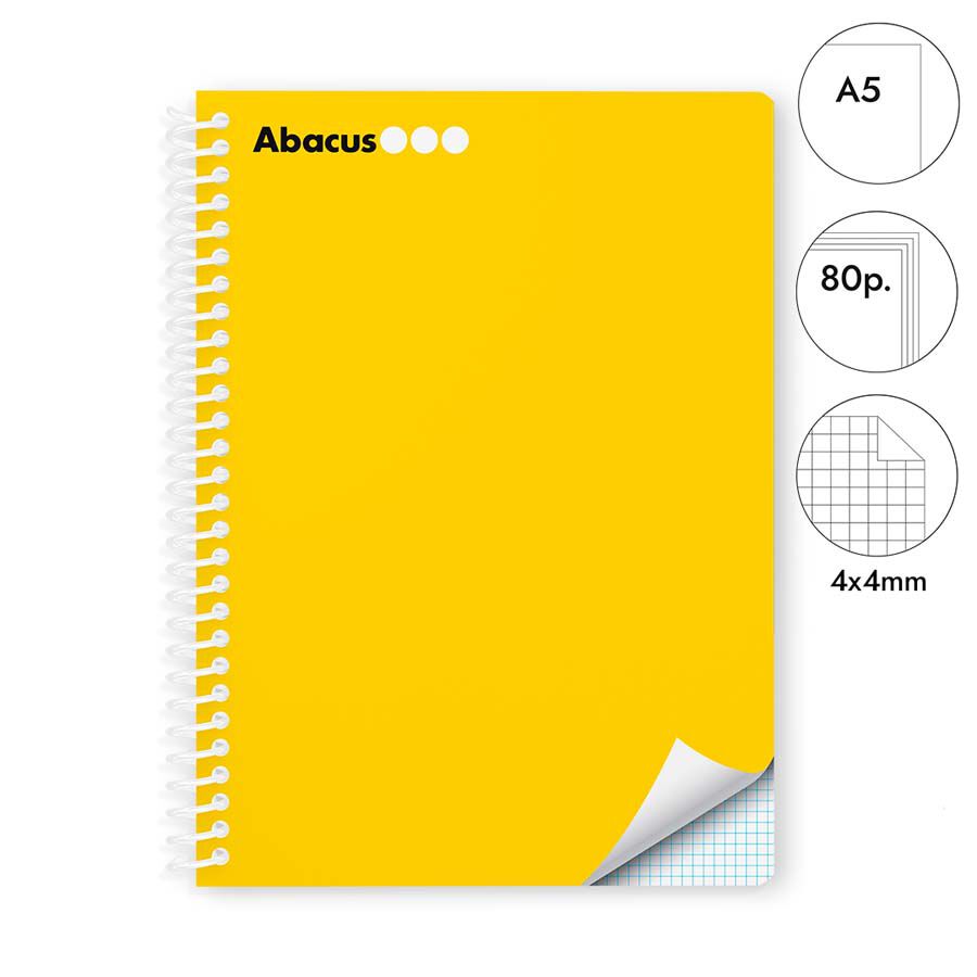 Llibreta espiral Abacus A5 80 fulls 4x4 marge