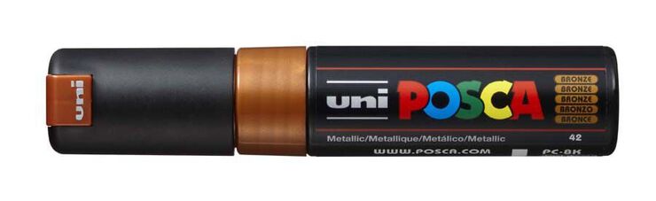 Rotulador Posca PC-8K 8mm bronce metal