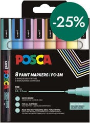 Rotuladores Posca PC-3M 0,9-1,3mm Pastel 8 colores