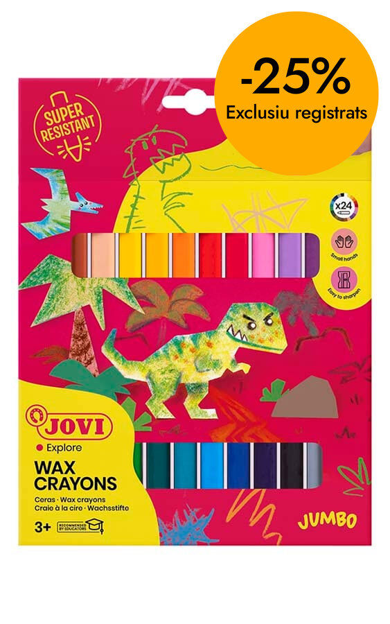 Ceras plasticas Jovicolor 12 colores