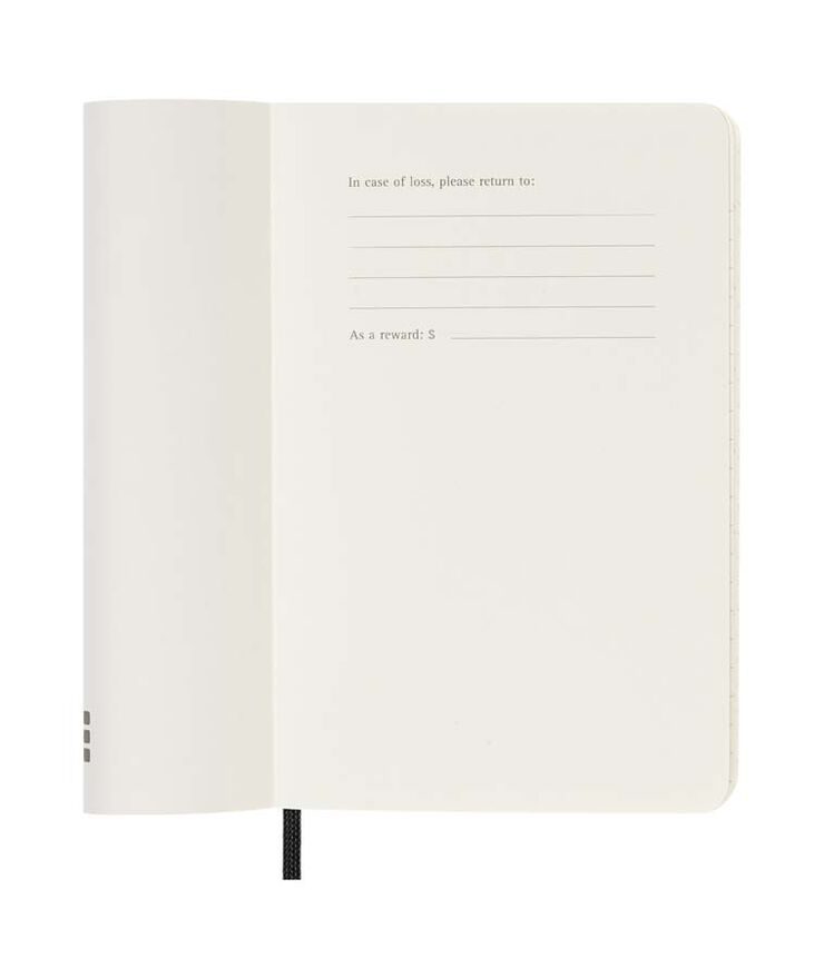 Agenda Moleskine 18 meses sem/vista P tapa blanda negro