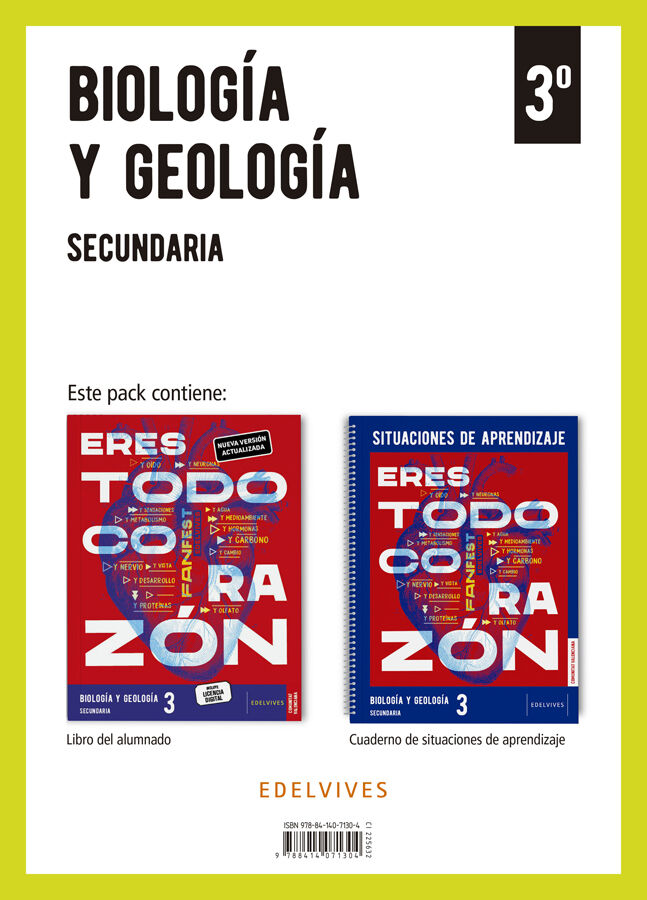 Proyecto: FanFest. Biolog&iacute;a y Geolog&iacute;a 3 Secundaria [Valencia]. Libro del alumnado + Cuaderno