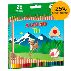 L&aacute;pices de colores Alpino Tri 24 colores