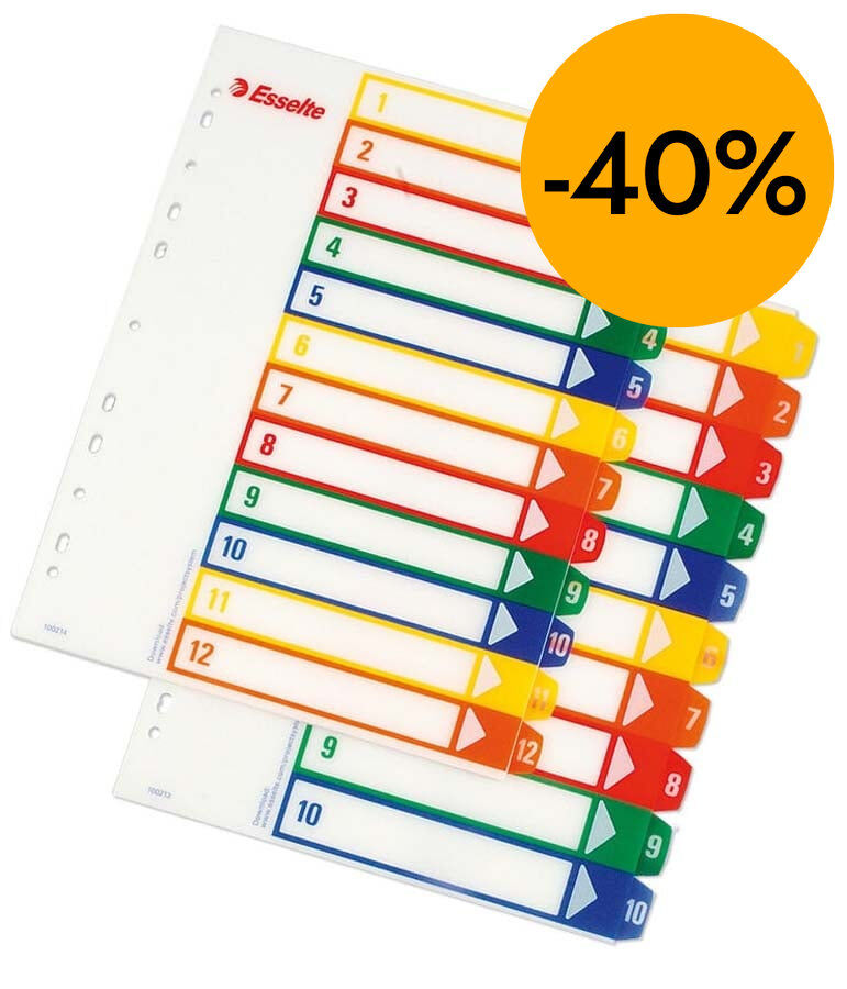 Separador imprimible Esselte A4 10 posiciones