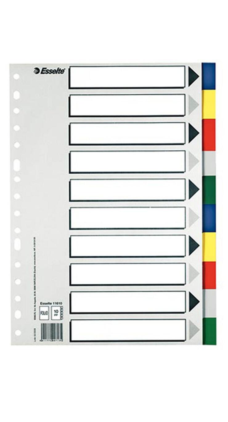 SEPARADOR FOLIO 10pest.