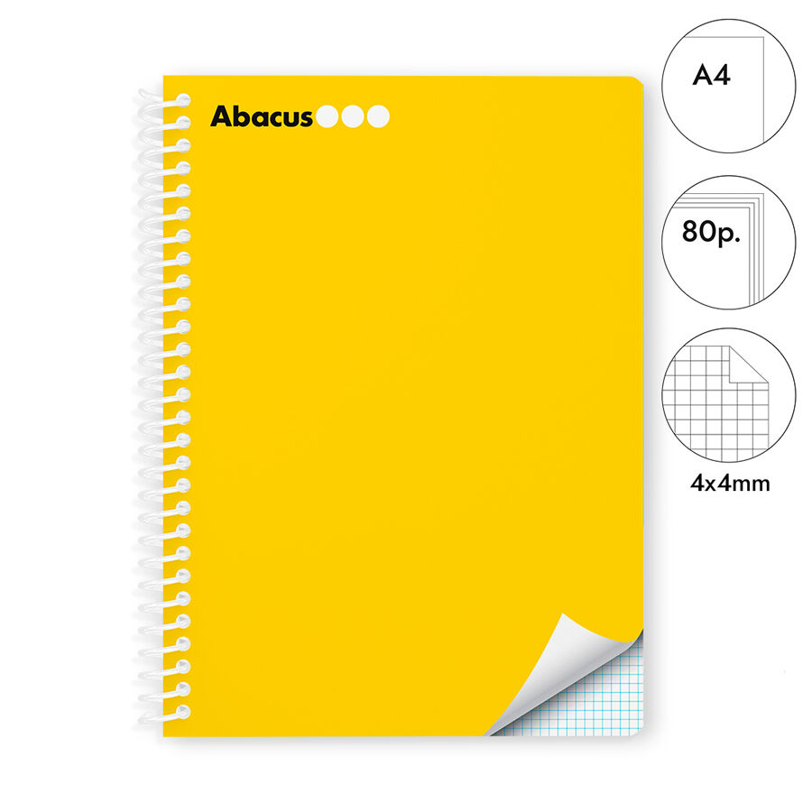 Llibreta espiral Abacus A4 80 fulls 4x4