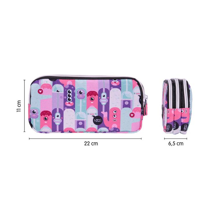 Estuche 3 cremalleras Milan Especial Aliens2