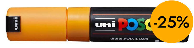 Rotulador Posca PC-7M 4,5-5,5mm naranja medio