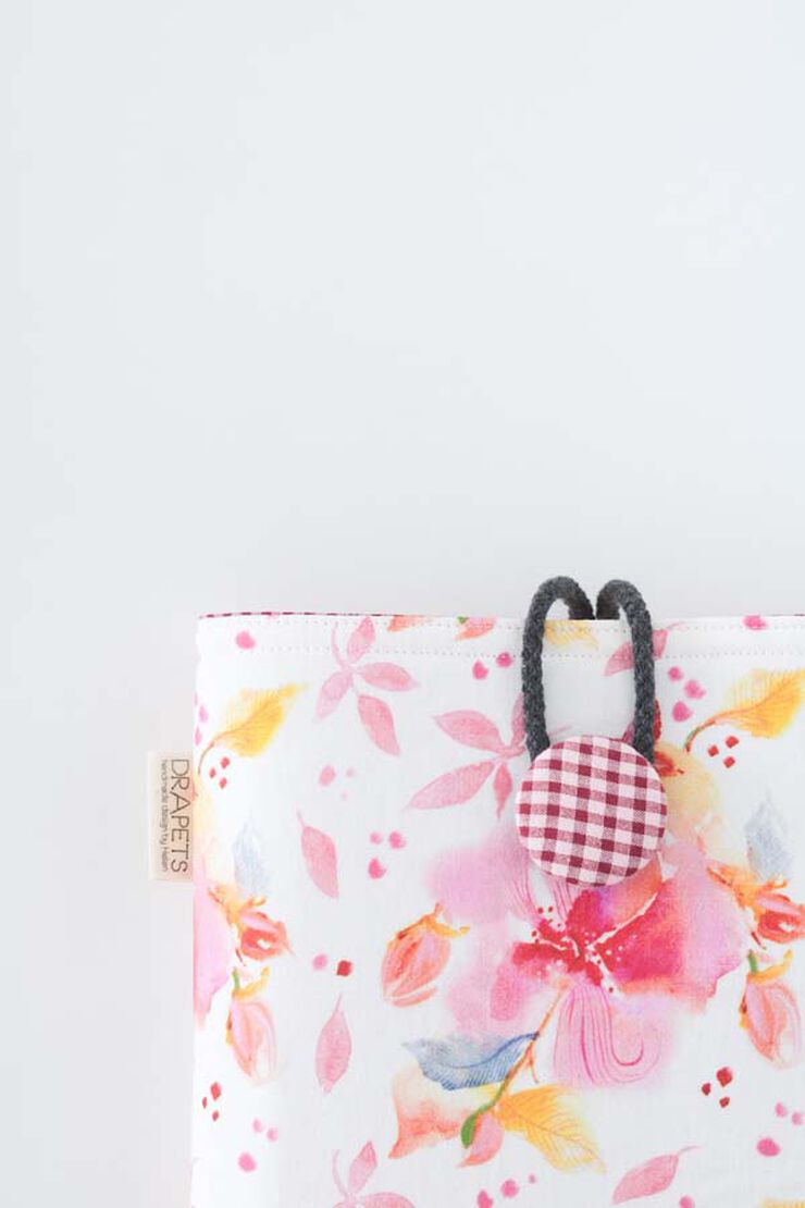Funda de Libro Drapets Flores Roses interior vichy