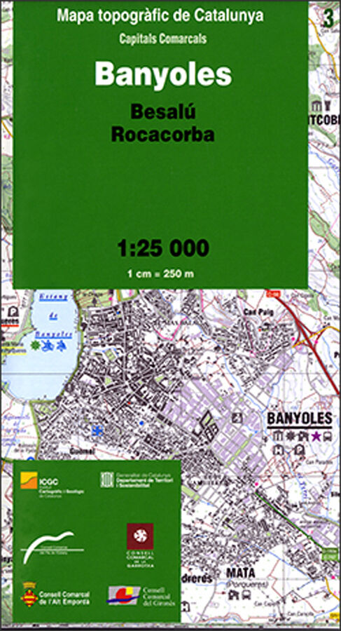 Mapa topogr&agrave;fic de Catalunya 1:25 000. Capitals Comarcals 03 - Banyoles