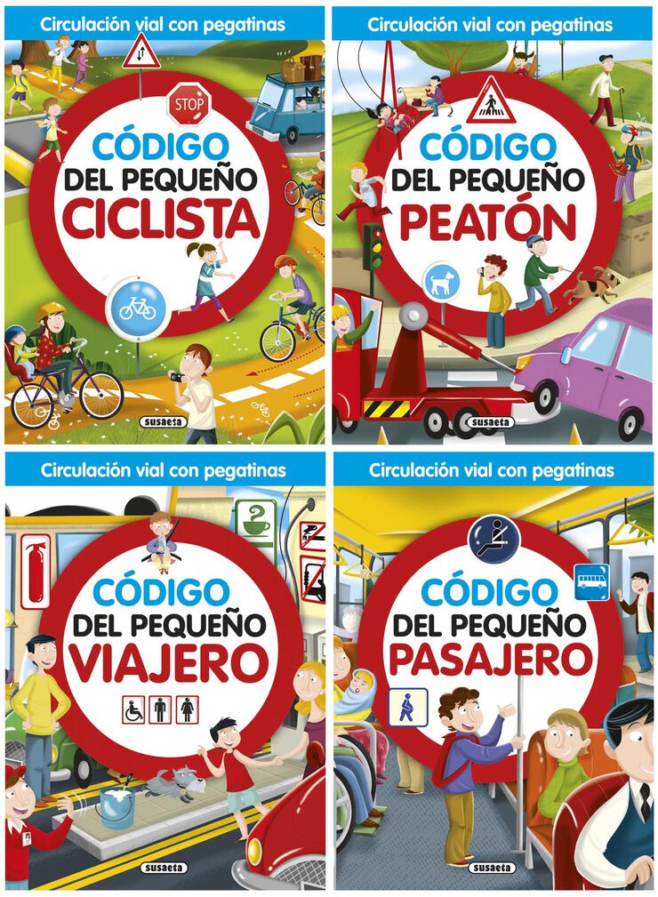 Circulación vial con pegatinas (4 ej.)