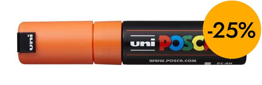 Rotulador Posca PC-8K 8mm naranja