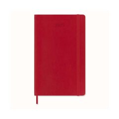 Agenda Moleskine 12m día/pág 2025 L rojo