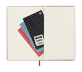 Agenda Moleskine 12m día/pág 2025 L rojo
