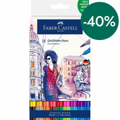 Rotuladores Goldfaber Aqua Dual Faber-Castell 18 colores