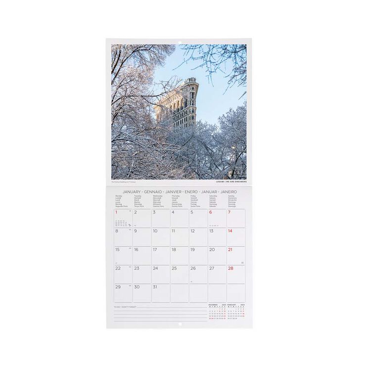 Calendario pared Legami 18X18 2024 New York
