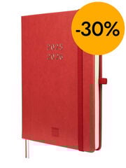 Agenda Finocam 18 meses M5 sem/vista mult 2025-26 rojo