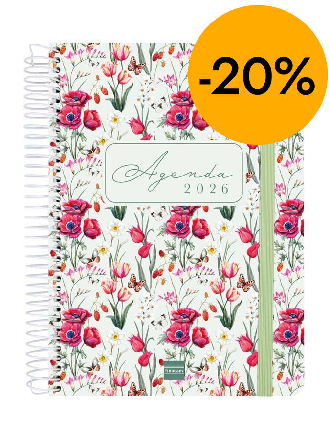 Agenda Finocam Cloe E10 d&iacute;a/p&aacute;g cas 2026 verde