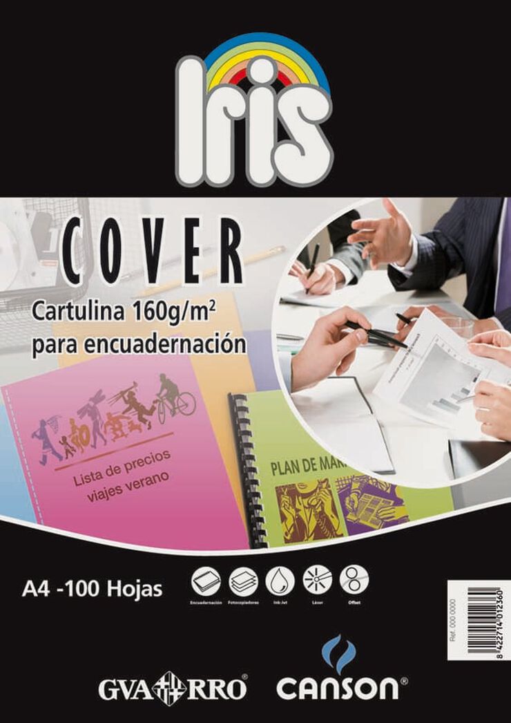 Cartolina Canson Cover Iris A4 180g blanc 100 fulls