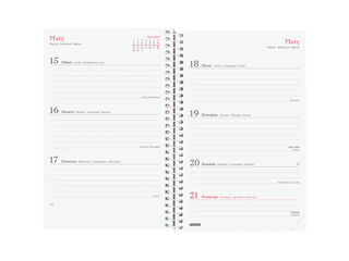 Agenda Finocam Design Collection Semana Vista Horizontal 2027 Catal&aacute;n Flora