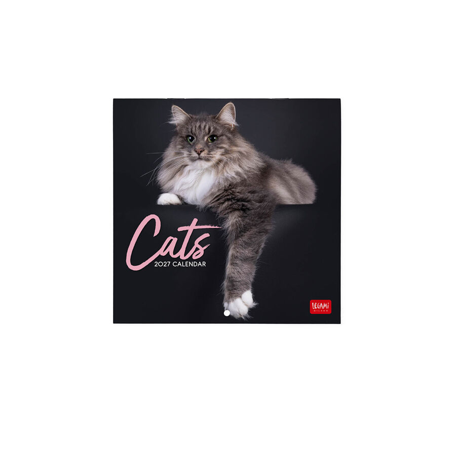 Calendario Legami 18x18 Pared Cats Multiling&uuml;e 2027