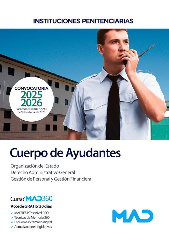 Cuerpo de Ayudantes de Instituciones Penitenciarias. Organizaci&oacute;n del Estado. Derecho Administrativo General. Gesti&oacute;n de Personal y Gesti&oacute;n Financiera