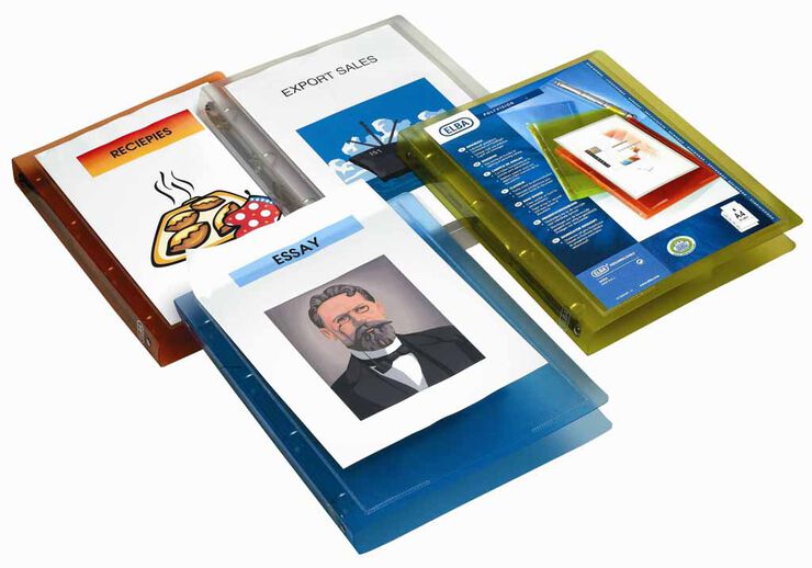 Carpeta cangur A4 llom 20 mm 4 anelles blava Carpeta cangur A4 llom 20 mm 4 anelles blava