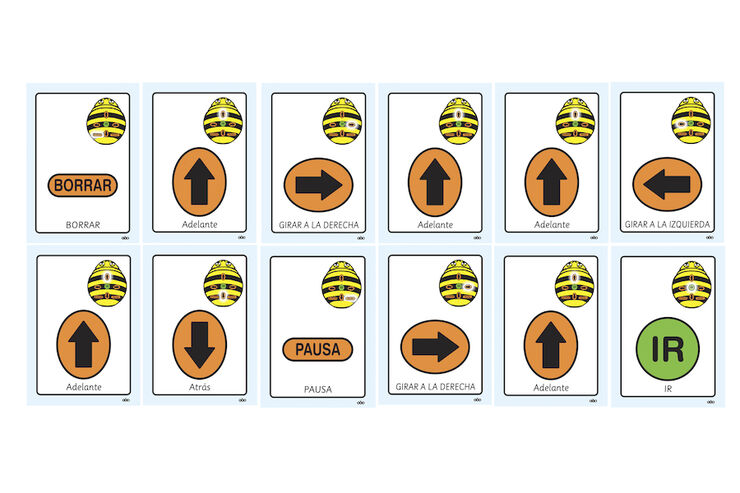 Cartas de secuencia para Bee-Bot® y Blue-Bot® 49 unidades