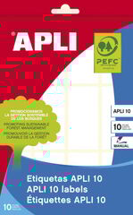 Etiquetas adhesivas Apli 26x54 10 hojas