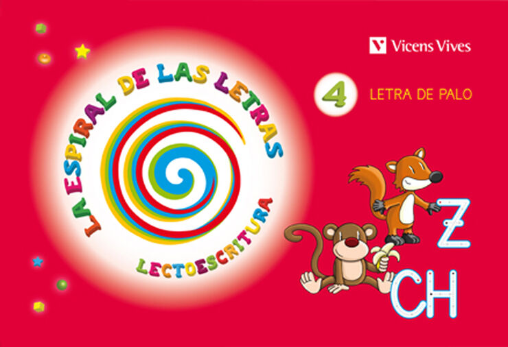 La espiral de las letras. Lectoescritura 4. Letra de Palo