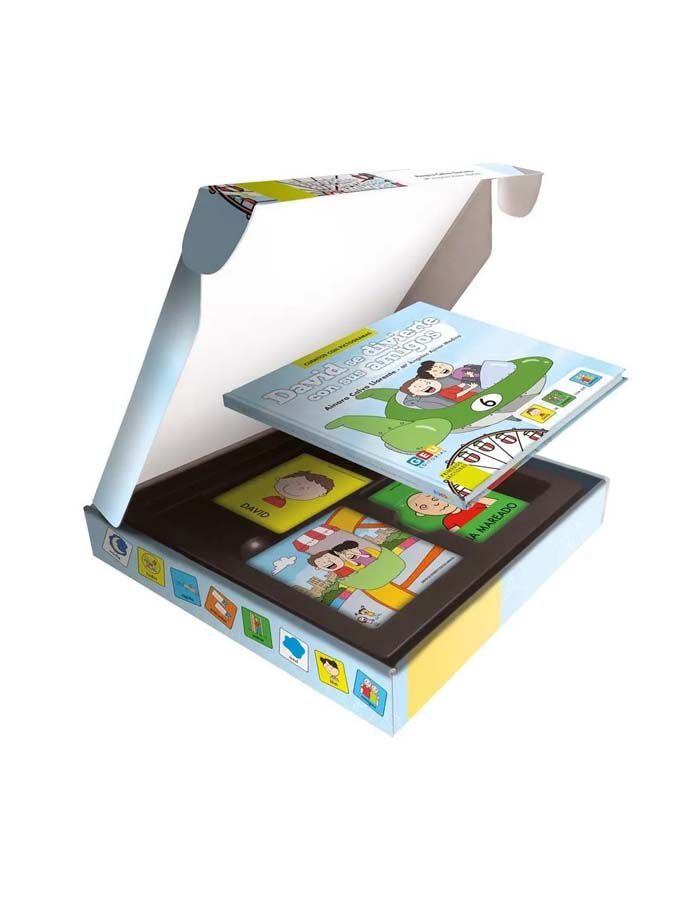 David se divierte con sus amigos &middot; Cuento con pictogramas