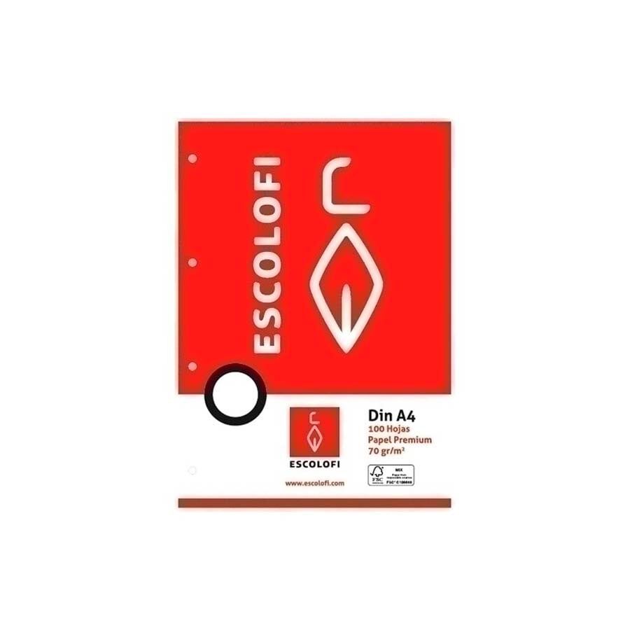 Recambio Escolofi A4 pauta 3,5mm 4 agujeros