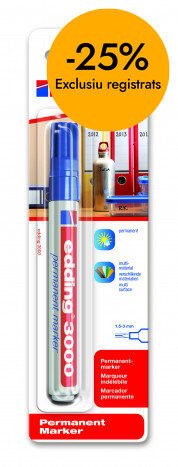 Rotulador permanentes Edding 3000 azul