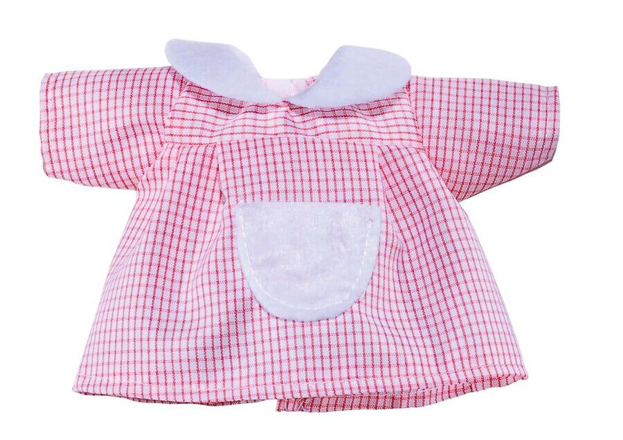 Ropa para mu&ntilde;eco bata escolar rosa