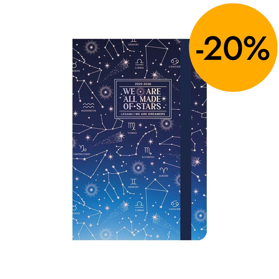 Agenda Legami 16 mesos Small setm/vista multiling&uuml;e 2025-26 Stars