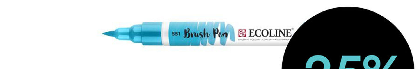 Retolador Ecoline Brush Pen blau cel clar 551