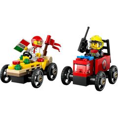 LEGO® LEGO City Pack de Coches de Carreras: Pizza vs. Camión de Bomberos 60458
