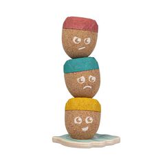Conjunto de emociones para apilar de corcho