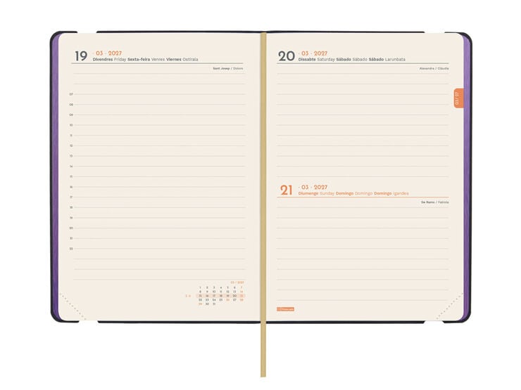Agenda Finocam Joy D&iacute;a P&aacute;gina 2027 Catal&aacute;n Fiona