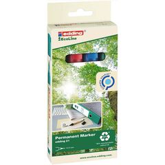 Rotulador permanente Edding 21 Ecoline 4 colores